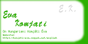 eva komjati business card